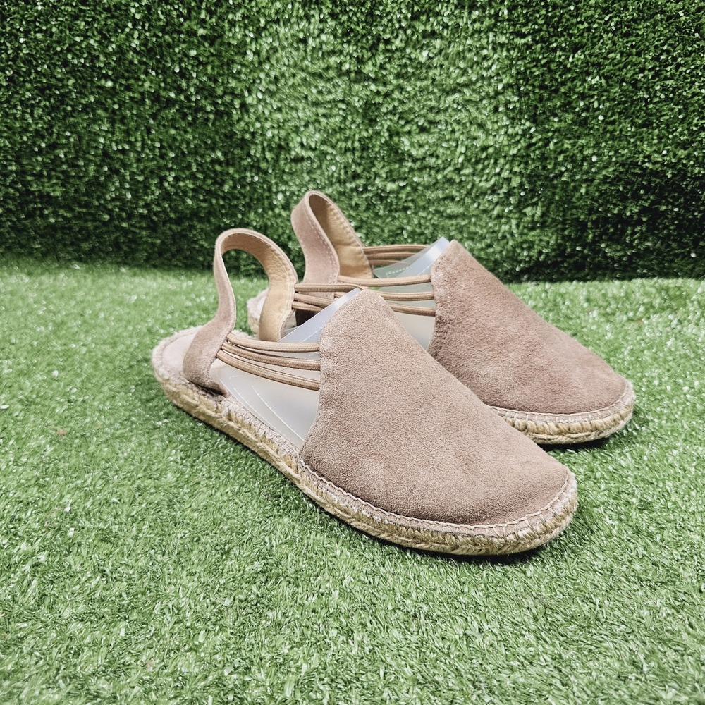 Toni Pons Nuria Brown Suede Espadrille Slingback Flat Sandals‎ Womens 38 US 7.5